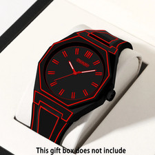 Modern Minimalist Unisex Quartz Watch with Silicone Strap for Casual Wear