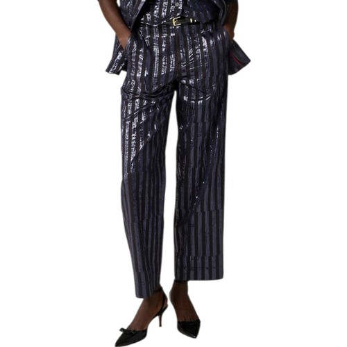 NWT Womens J Crew Christopher John Rogers Wide Leg Pants Striped Jacquard 4