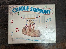 Vtg New Box 1950 Cradle Symphony Right Time Toys Wooden Baby Crib Collectible