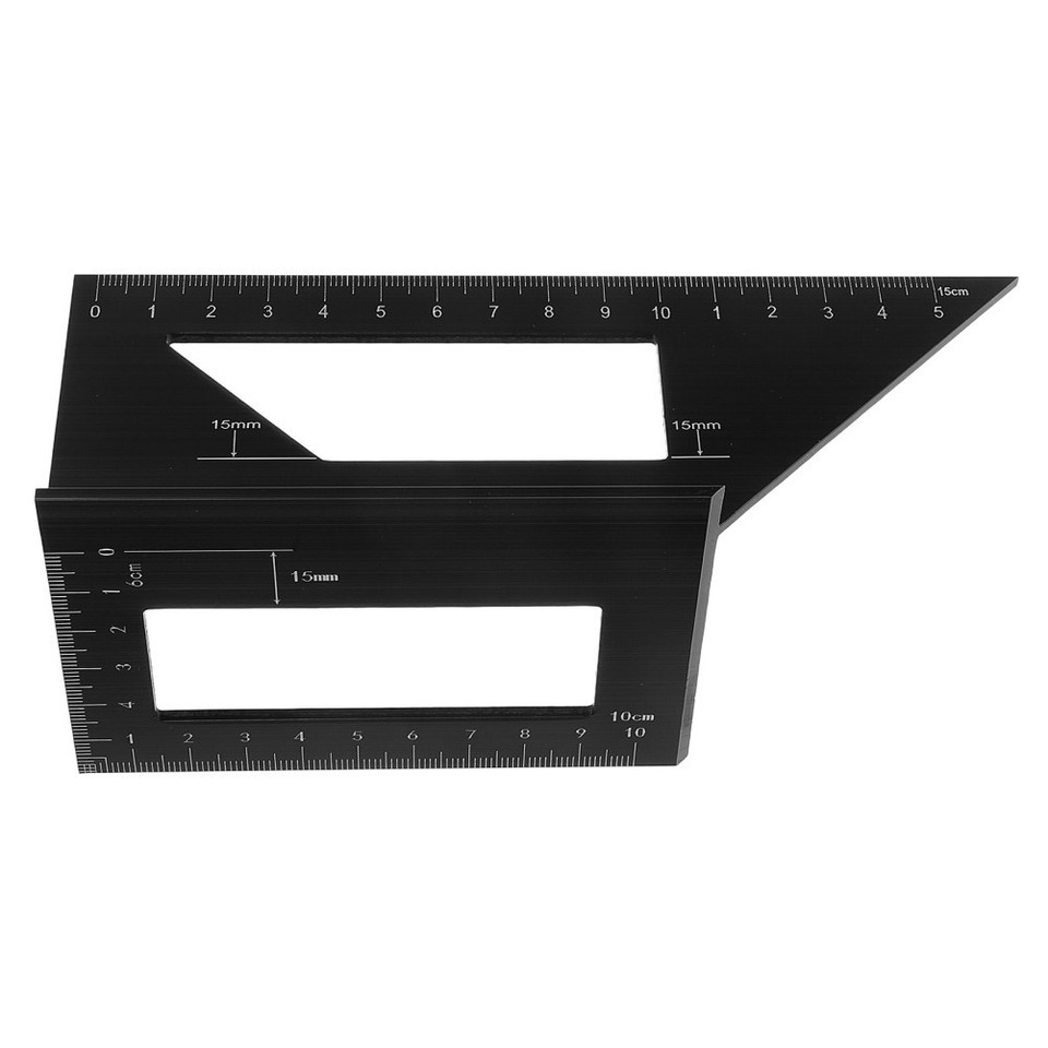Multifunction Ruler Tool Aluminum 45 90 Degree Triangle Ruler Multi Function Woodworking Tool ...