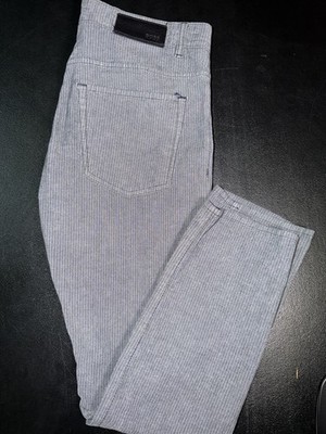 BOSS Hugo Boss Delaware3-1-20 Slim Fit Gray Herringbone Stretch Jeans Men 33X30
