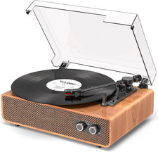 Vinyl Record Player 3-Speed Vintage Record Player with Upgraded Speakers Bluet