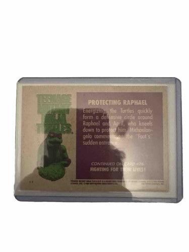 Protecting Raphael #77 1990 Topps TMNT: The Movie NM - Picture 2 of 2