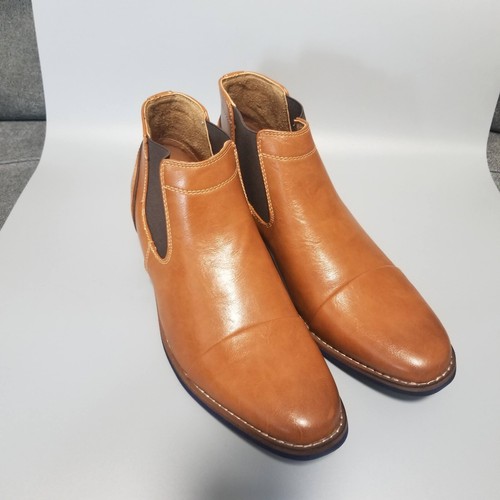 Deer Stags Tan Dress Boot Men’s 9 M Chelsea Blue Bottom Cap Toe Argos Slip On - 第 9/9 張圖片