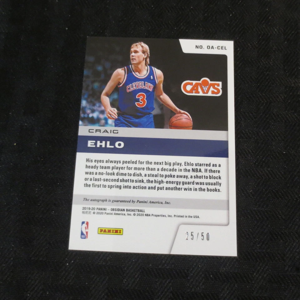 2019-20 Panini Obsidian Craig Ehlo Autograph cavaliers 25/50  - Image 2 of 2