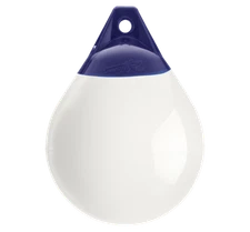 POLYFORM A-2 White Mooring Buoy 14.5" Dia x 19.5" L Boats 30' To 40' 14-031-134