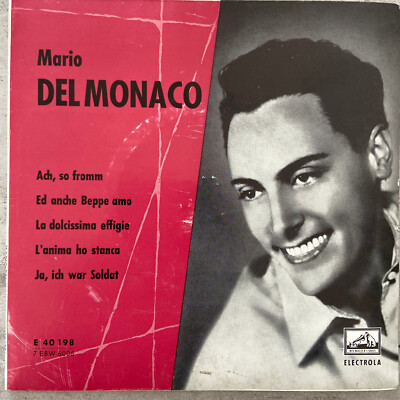 MARIO DEL MONACO: Arien (EP Electrola 40 198 / Mono / NM)