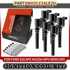 6x Ignition Coil + 6x Iridium Spark Plug Kits for Mazda 6 2003-2004 MPV V6 3.0L
