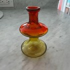 VTG Blenko Glass Amberina Mushroom Bud Vase Wayne Husted Design 1957 57-F 5.25“