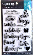 Hand Drawn Everyday Messages Poly Clear Stamp Set by Hero Arts CM251 NEW 