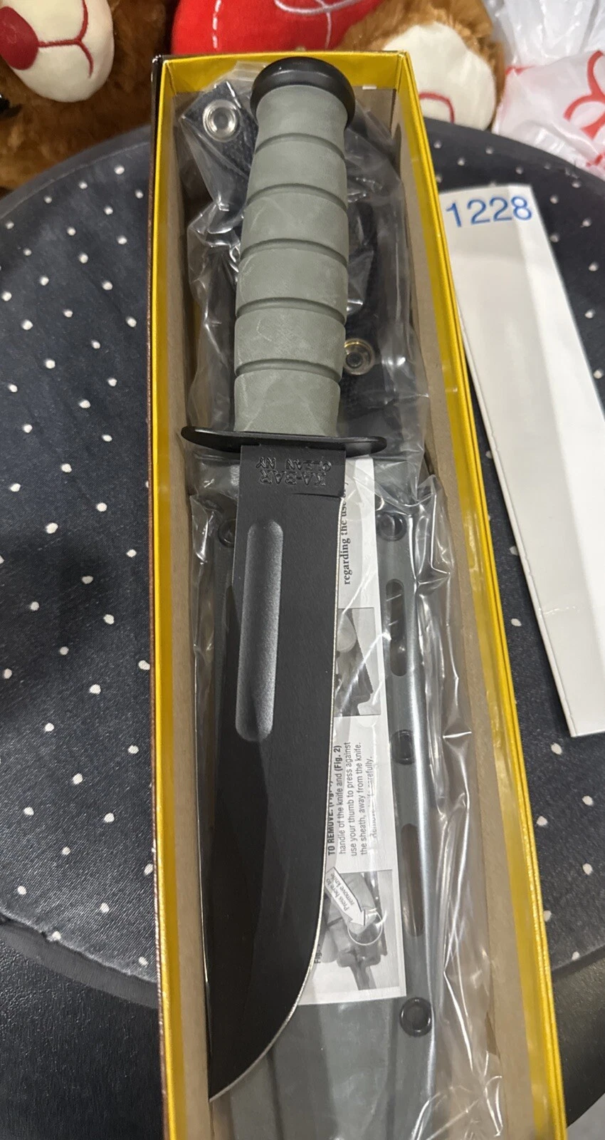KA-BAR 5011 USA Full Size Green StR Knife with Hard Sheath
