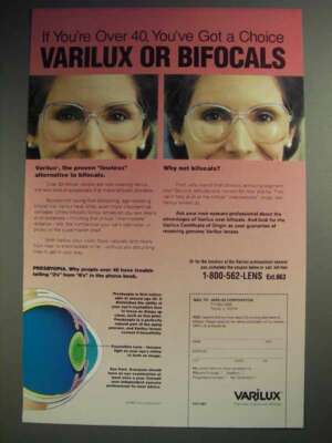 1990 Varilux Eyeglass Lenses Ad - You've Got a Choice