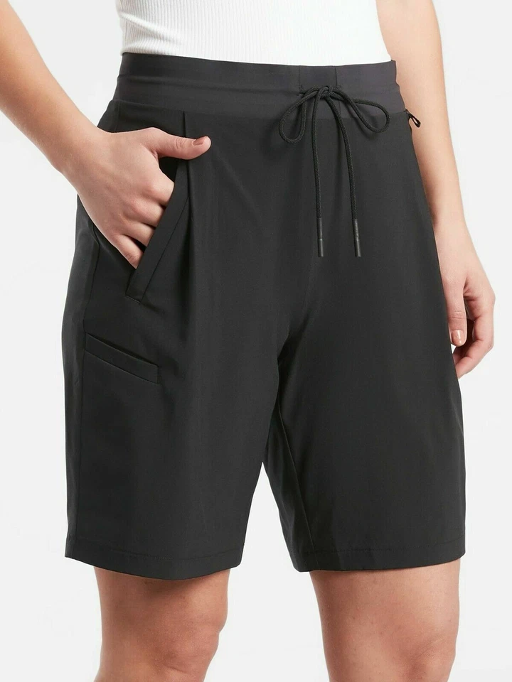 Bermudas cortas Athleta Venture, negras talla 8 #980390 NUEVAS