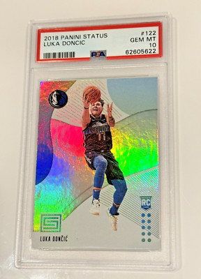 Luka Doncic 2018 Panini Status #122 Rookies 1, PSA 10 Gem
