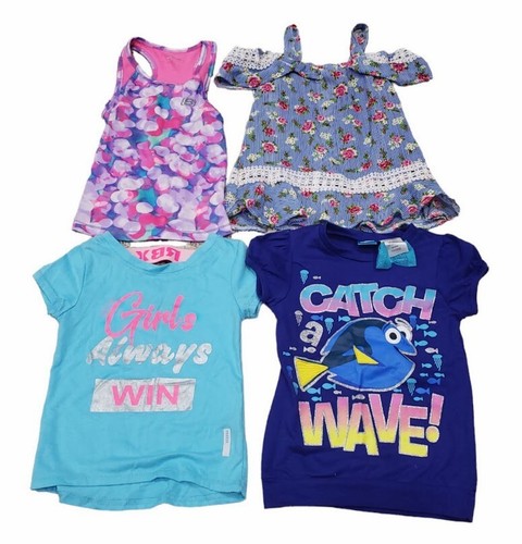 Skechers Disney Pixar Reebok Girls Size 5 Summer Tops Lot Of 10 Short Sleeve - Picture 3 of 3