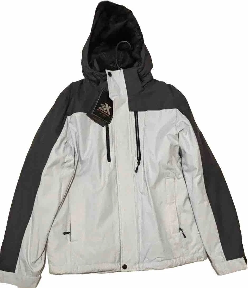 Mens Winter Parka Insulated Jacket Water Resistant Hooded Cold Weather Size M