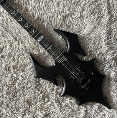 #ad Doyle Bat Matte Black Electric Guitar Tremolo Bridge Rosewood Fretboard Guitar $239.90