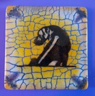 Glass Coaster w Rhodesian Ridgeback dog Limited Edition by Mary Beth Regis