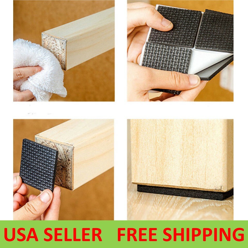 Soft Rubber Self Adhesive Furniture Leg Non Slip Rug Felt Pads Anti