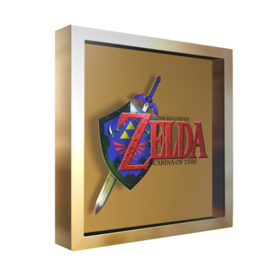The Legend of Zelda: Ocarina of Time (Cover Art) - 3D Shadow Box Frame (9'' x 9'')