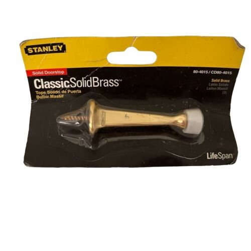 Stanley Hardware Lifespan Classic Solid Brass Solid Doorstop 80-4015/CD80-4015 - Picture 1 of 7