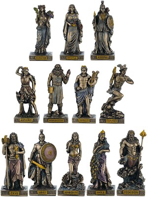 Die 12 Olympischen Götter 12 Resin Miniaturen Set