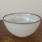 New Anthropologie White Glazed Marbleized 50 oz Bowl