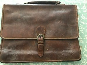 antique leather satchel