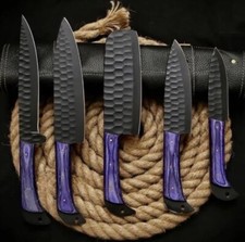 Handmade High Carbon Steel Chef Knives Set Kitchen Knife Set Cutlery Full Tang
