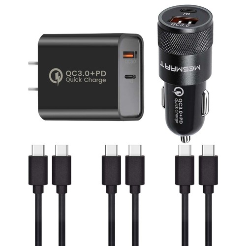 Fast PD+QC3.0 Wall Car Charger Type-C Cable For Samsung Galaxy A55 A35 A14 5G