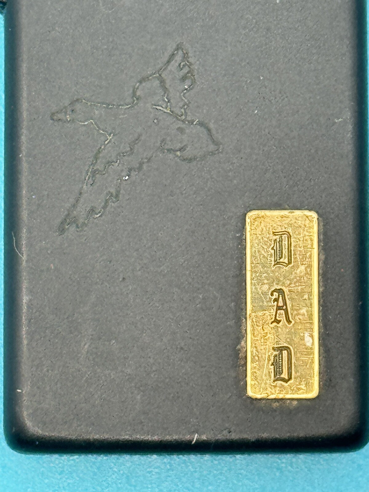 Vintage 1992 Dove Dad Emblem Black Matte Slim Zippo Lighter NEW