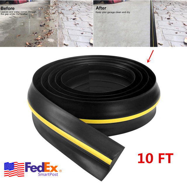 10FT Rubber Home Garage Door Floor Weather Stripping Threshold Gap Seal Strip US eBay