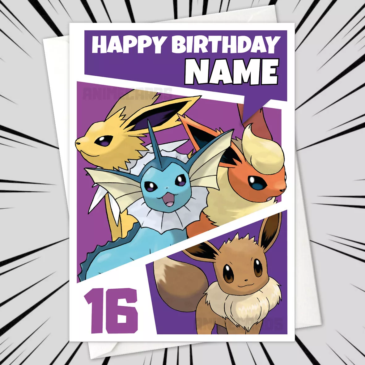 Custom Eevee Birthday Pokemon Card 