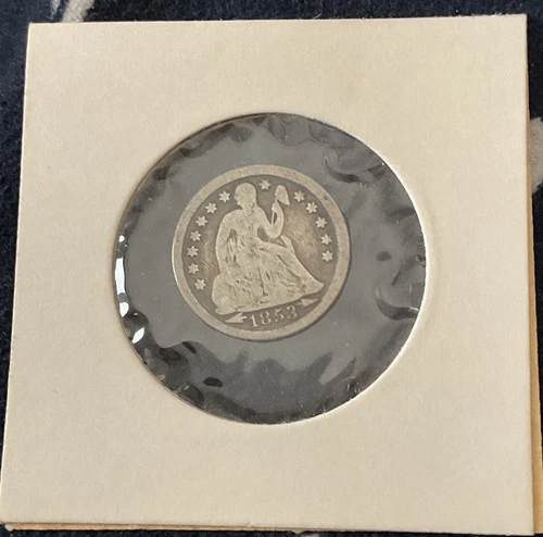 1853 Seated Liberty Silver Dime With Arrows