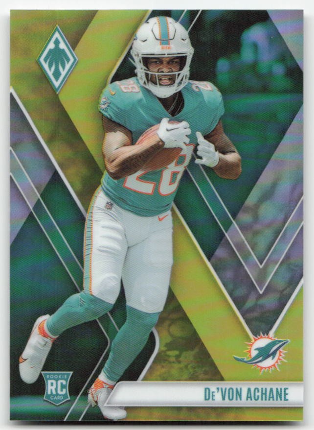 2023 Panini Phoenix #130 De'Von Achane Yellow #/75