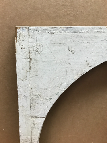 Antik 2 Lite 21x28 Bogen Glasplatte Fensterflügel Shabby Weiß Vintage Chic 382-26B - Bild 6 von 14