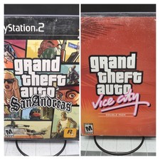 Lot Of 2 PS2 Playstation 2 Games- Grand Theft Auto San Andreas And Vice City