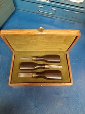 Three Piece Gunsmith Screwdriver Set Wood Case Precision Grind  1/4  3/16  5/16