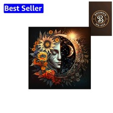 DIY Gem Art Painting: Sun and Moon 5D Diamond Kit 14x14 - Perfect Gift