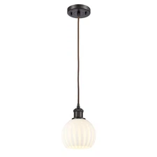 Innovations 516-1P WHV 1Lt 6" Cord Mini Pendant, BZ - 516-1P-OB-G1217-6WV