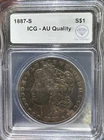 1887 S Morgan Silver Dollar ICG AU Quality IDC Verified