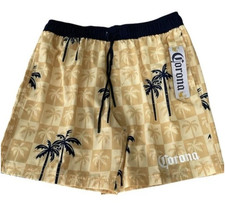 Corona Beer Gold Board Shorts Men's 2XL Pockets Swim Trunks Unlined waist 44/46