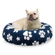 Donut Dog Beds for Small Dogs, Calming Round Cat Beds for Indoor Cats, Cute 3...