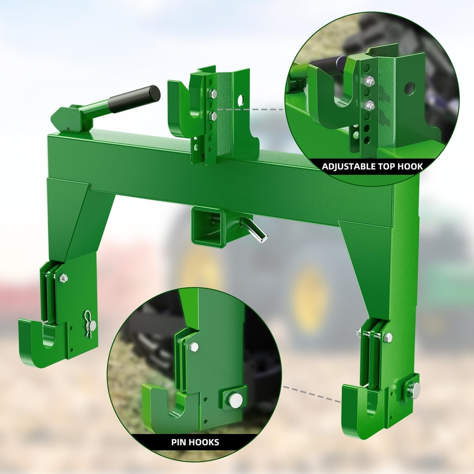 Titan Attachments 3-Point Quick Hitch Receiver – Cat 2 Tractors, 4000 LB Capacity - View #2