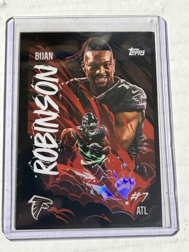 2025 Topps Chrome NFL Bijan Robinson UV-18 Ultra Violet SSP CASE HIT Falcons