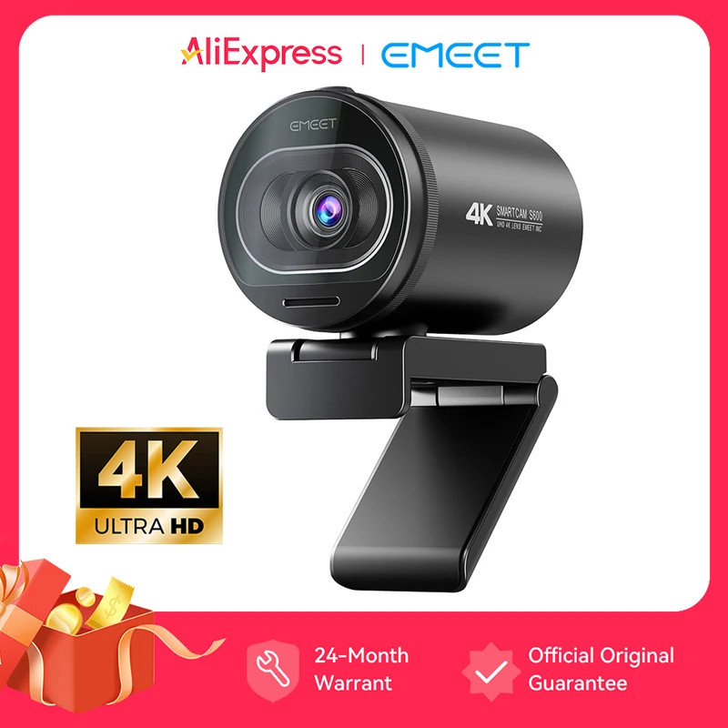 Webcam 4K Streaming Web Camera 1080P 60FPS USB Camera S600 Autofocus Living