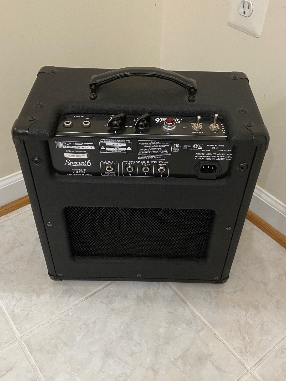 VHT Special 6 Hand Wired Tube Guitar Combo Amplifier Near Mint Condition