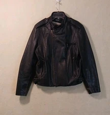 Open Road Men's Leather Motorcycle Jacket Size 42 Thinsulate Removeable Liner