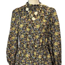 Universal Thread Cottagecore Prairie Maxi Dress Womens Ditsy Floral Smock Small