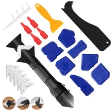 23-Piece Caulking Tool Kit – 3-in-1 Silicone Caulk Remover, Grout Scraper, Re...